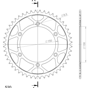 Kit de lant D.I.D Chain - Auriu lant 520 DZ, Non-sealed, pinion fata SUPERSPROX, foaie spate SUPERSPROX pentru YAMAHA YZ 125 2005-2021 - Img 5