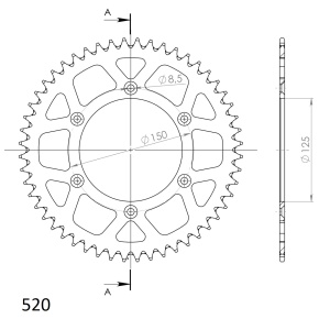 Kit de lant D.I.D Chain - Auriu lant 520 DZ, Non-sealed, pinion fata SUPERSPROX, foaie spate SUPERSPROX pentru HUSABERG FC 450 2004-2006 - Img 4