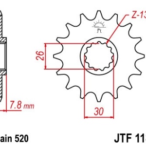 Kit de lant D.I.D Chain - Auriu lant 520 VX, X-Ring, pinion fata JT, foaie spate SUPERSPROX pentru TRIUMPH Scrambler 865 2016-2017 - Img 3