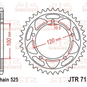 Kit de lant D.I.D Chain - Auriu lant 525 VX, X-Ring, pinion fata JT cauciucat, foaie spate JT pentru APRILIA RSV4 1000 RR 2016-2021 - Img 7