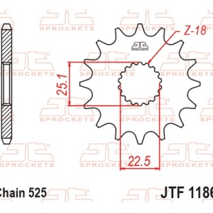 Kit de lant D.I.D Chain - Auriu lant 525 ZVM-X, X-Ring, pinion fata JT cauciucat, foaie spate JT pentru TRIUMPH Bonneville T120 1200 2016-2023 - Img 3