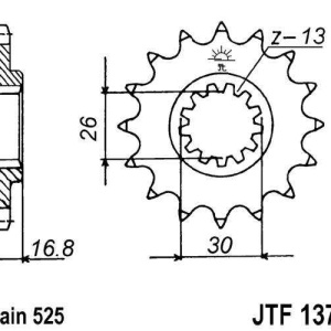 Kit de lant D.I.D Chain - Auriu lant 525 ZVM-X, X-Ring, pinion fata JT, foaie spate JT pentru HONDA CMX 1100 Rebel 2021-2025 - Img 3