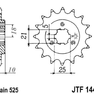 Kit de lant D.I.D Chain - Auriu lant 525 ZVM-X, X-Ring, pinion fata JT, foaie spate JT pentru SUZUKI DR 650 SE 1996-2014 - Img 3