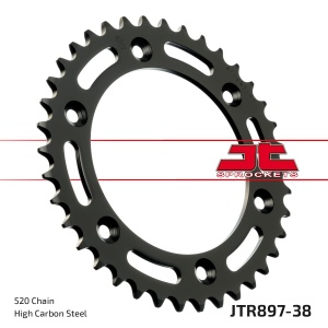 Kit de lant EK - Argintiu lant 520 SRO, O-ring, pinion fata JT cauciucat, foaie spate JT pentru KTM LC4 620 Duke 1994-1997 - Img 6