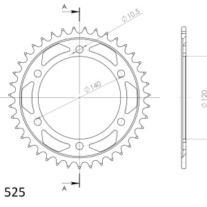 Kit de lant EK - Argintiu lant 525 DEX, X-Ring, pinion fata JT cauciucat, foaie spate SUPERSPROX pentru KAWASAKI W 650 1999-2006 - Img 5