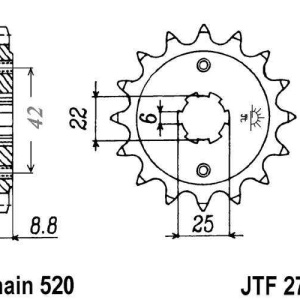 Kit de lant EK - Argintiu lant 530 SRO, O-ring, pinion fata JT, foaie spate JT pentru HONDA CM 400 T 1981-1983 - Img 3