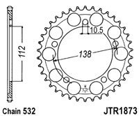 Kit de lant EK - Argintiu lant 530 SRX, X-Ring, pinion fata JT, foaie spate JT pentru YAMAHA YZF-R6 1999-2002 - Img 5