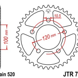 Kit de lant EK - Auriu lant 520 MVXZ, X-Ring, pinion fata JT, foaie spate JT pentru APRILIA Pegaso 650 Strada 2005-2009 - Img 5