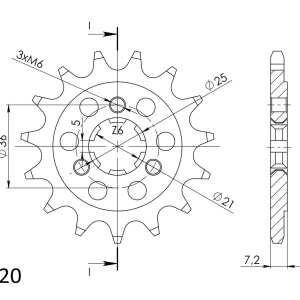 Kit de lant EK - Auriu lant 520 MVXZ, X-Ring, pinion fata SUPERSPROX, foaie spate JT pentru SUZUKI DR 600 S 1985-1989 - Img 3