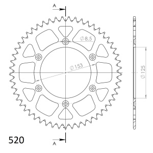 Kit de lant EK - Auriu lant 520 RRSM, Non-sealed, pinion fata SUPERSPROX, foaie spate SUPERSPROX pentru HONDA CR 250 R 1988-1989 - Img 5
