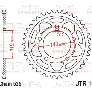 Kit de lant EK - Auriu lant 525 MVXZ, X-Ring, pinion fata JT cauciucat, foaie spate JT pentru BMW S 1000 XR 2020-2024 - Img 6