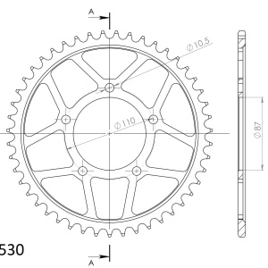 Kit de lant EK - Auriu lant 530 MVXZ, X-Ring, pinion fata JT cauciucat, foaie spate SUPERSPROX pentru SUZUKI GSF 650 Bandit / S / A 2005-2006 - Img 5