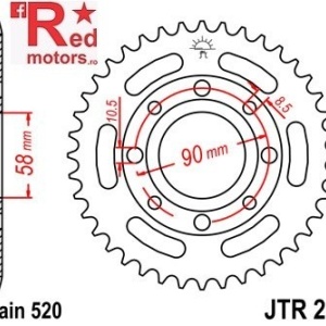 Kit lant DID GOLD PRO-STREET X-Ring 520 VX pentru Honda VT125 C,C2 Shadow 1999-2007 - Img 3