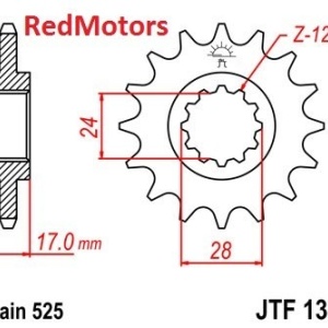Kit lant DID GOLD PRO-STREET X-Ring 525 VX pentru Honda CB600 F-W,X,Y,1,2,3,4,5,6 Hornet (PC34/36) 1998-2006 - Img 2