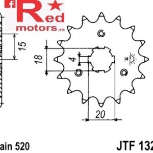 Pinion fata JTF 1325 cu 11 dinti
