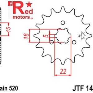 Pinion fata JTF 1445 cu 11 dinti