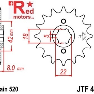 Pinion fata JTF 431 cu 13 dinti
