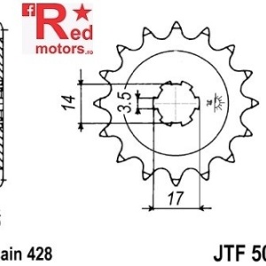 Pinion fata JTF 505 cu 15 dinti