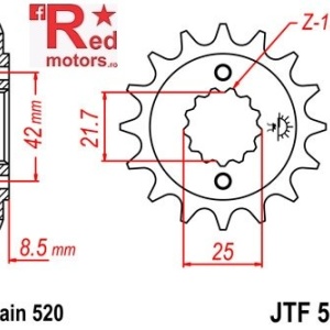 Pinion fata JTF 512 cu 14 dinti