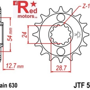 Pinion fata JTF 522 cu 14 dinti