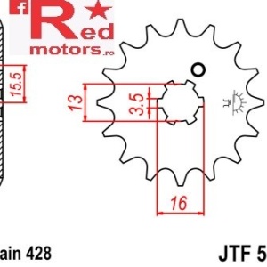 Pinion fata JTF 542 cu 13 dinti