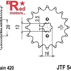 Pinion fata JTF 547 cu 13 dinti