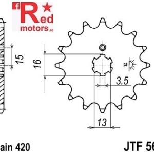 Pinion fata JTF 561 cu 14 dinti