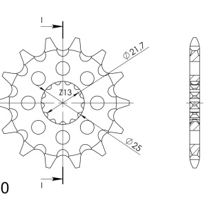 Pinion fata SUPERSPROX CST-565:15 15T, 520 - Img 2
