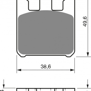 Placute de frana GOLDFREN 200 S3 (1 set = 4 pcs)