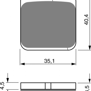 Placute de frana GOLDFREN 304 GP6 (1 set = 4 pcs)
