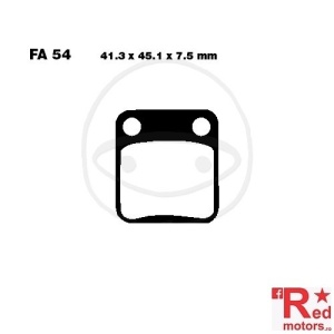 Placute frana fata CARBON SCOOTER EBC 41.3x45.1x7.5 FA54 pentru Daelim NS 125, S1 125 Fi, Honda MBX 80, Peugeot Sum-Up 125