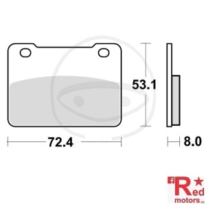 Placute frana fata SINTER SCOOTER TRW ALTN 72.4x53.1x8 pentru Aeon Elite 400, SYM Maxsym 400, Wolf 250