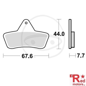 Placute frana fata SINTER SI TRW ALTN 67.6x44x7.7 pentru Arctic Cat 3 in 1 650 H1, Cat Cat 250, Cat Cat 400, Cat Cat 650, Cat TRV 500