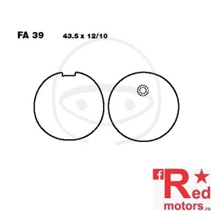 Placute frana fata sinterizate 43.5x12/10 EBC FA39 pentru Kawasaki KH 125, Z 200