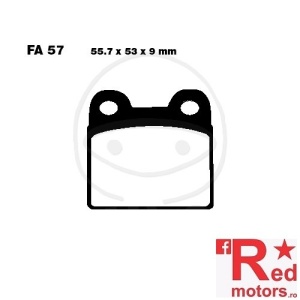 Placute frana fata sinterizate 55.7x53x9 EBC FA57 pentru BMW R 45, R 65,