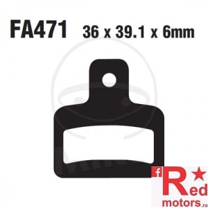 Placute frana fata STD EBC 36x39.1x6 FA471
