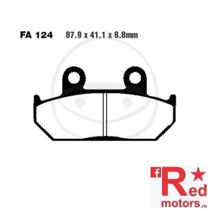 Placute frana fata STD EBC ALTN 87.9x41.1x8.8 FA124 pentru Honda CBR 1000, VFR 750