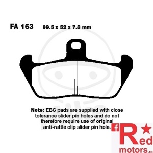Placute frana fata STD EBC ALTN 99.5x52x7.8 FA163 pentru Aprilia RX 125, Cagiva C12R 125, Supercity 125, W16 600, Moto Guzzi Quota 1000