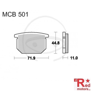 Placute frana fata STD TRW ALTN 71.9x44.8x11 MCB501 pentru Suzuki GR 650, GS 550, GS 1000, GSX 1100