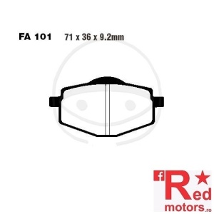 Placute frana spate STD EBC ALTN 71x36x9.2 FA101 pentru Gilera RC 600, Yamaha DT 50, TT 600, XT 350, YZ 125