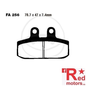 Placute frana spate STD EBC ALTN 78.7x47x7.4 FA256 pentru Aprilia Mana 850, Red Rose 125, Tuareg 600, Honda CA 125, CRM 125, Moto Guzzi V7 750