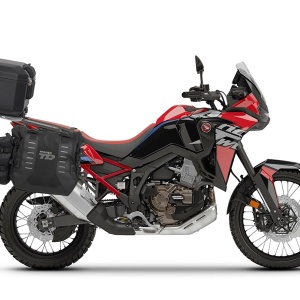 Complete set of SHAD TERRA TR40 adventure saddlebags and SHAD TERRA BLACK aluminium 48L topcase, including mounting kit SHAD HONDA CRF 1100 Africa Twin