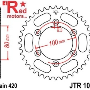 Foaie/pinion spate JTR1076.48 420 cu 48 de dinti pentru Rieju Spike 50, Rieju Tango 50