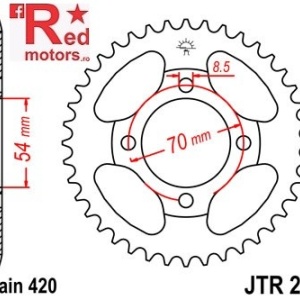 Foaie/pinion spate JTR211.40 420 cu 40 de dinti pentru Honda C 90