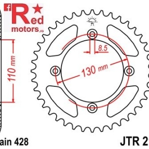 Foaie/pinion spate JTR217.52 428 cu 52 de dinti
