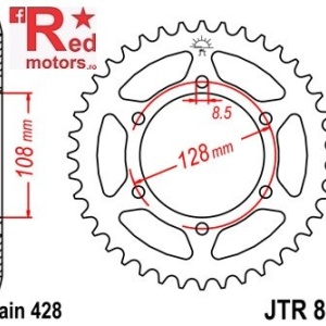 Foaie/pinion spate JTR804.53 428 cu 53 de dinti