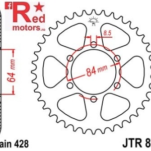 Foaie/pinion spate JTR809.49 428 cu 49 de dinti