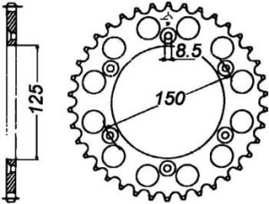 FOAIE SPATE JT 48 DINTI (JTR897) - KTM DUKE / LC4 / EGSE