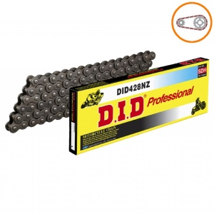 Kit de lant D.I.D Chain - Argintiu lant 428 NZ, Non-sealed, pinion fata JT, aluminiu foaie spate JT pentru YAMAHA YZ 80 1993-2001