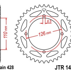 Kit de lant D.I.D Chain - Argintiu lant 428 VX, X-Ring, pinion fata SUPERSPROX, foaie spate JT pentru KAWASAKI KLX 125 (2010<) 2010-2015 - Img 5